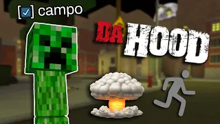 TROLLING as a MINECRAFT CREEPER in ROBLOX DA HOOD (AGAIN)