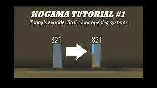 Kogama | How to make simple door opening system