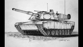 How To Draw A M1 Abrams Tank