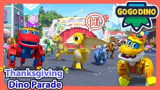 🦖Thanksgiving Dino Parade | Go Go Dino Thanksgiving Special | Holiday Special Cartoon | For Kids