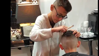 Barber kids -haircut 💈💈💈POMPADUR 2018💈💈💈