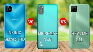 Infinix smart HD 2021 Vs Realme C11 Vs Micromax In 1b | camera comparison | gaming review |