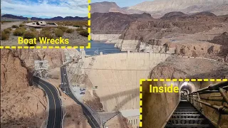 Lake Mead Low Water Levels At The Hoover Dam And Boat Wrecks November 2022