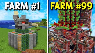 I Built 100 Farms in Hardcore Minecraft (Without Totems)