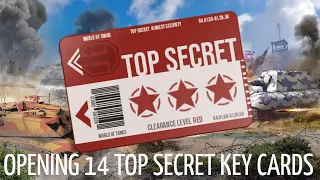Opening 14 Top Secret Key Cards ( World of Tanks Modern Armor)