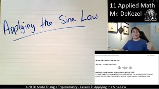 3.2 Applying the Sine Law - 11 Applied Math