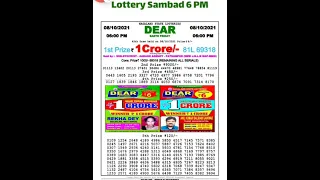 TODAY EVENING NAGALAND LOTTERY VIDEOS LIVE 06:00 pm Dhankesari lottery sambad Date 08/10/2021
