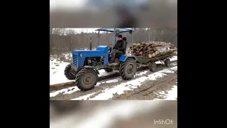 Поїздка по дрова на саморобному тракторі.