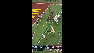 J.J. McCarthy Reaches for the Pylon for the Score vs. Minnesota | Michigan Football