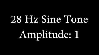 28 Hz Sine Tone Amplitude 1