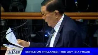 Enrile: Trillanes has been quietly, secretly, clandestinely meeting with the Chinese