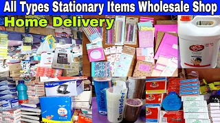 All Types of Cheapest Stationery items Wholesale Market Barabazar | School  And Office Items ||