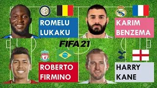 Romelu Lukaku vs Karim Benzema vs Roberto Firmino vs Harry Kane - FIFA 21 comparison