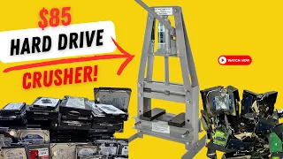 This $85, 6-Ton Shop Press will definitely ruin your data! Fast HDD & SSD data storage destruction!