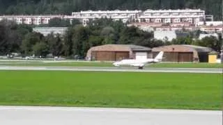 Private Jet landing in Innsbruck