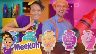 How to Make Crayon Colors? Blippi & Meekah Learn about Colors!