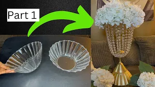 Save $100s using these Dollar Tree products for this chandelier centerpiece | Part 1