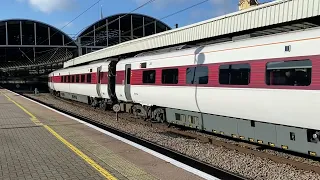 LNER Class 801 departing Newcastle Central Station