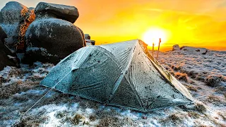 Winter Wild Camping in SNOW & ICE (in comfort)