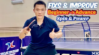 How to improve and fix Forehand Topspin Against Backspin technique with Robot | Tutorial
