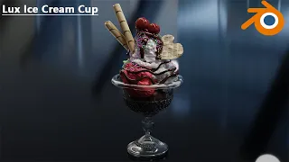Blender-3D Lux Ice Cream Cup turn-table