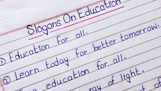 slogans on education || slogans on education in English