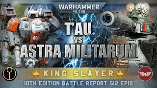 Astra Militarum vs T'au Empire Warhammer 40K Battle Report 10th Edition 2000pts