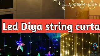 Curtain lights Amazon । Diy home Diwali decor ।led Diya string curtain