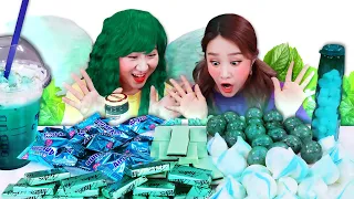 Fresh! Mint food 민트엔젤과 민트음식 먹방 Mukbang JiniYum 지니얌