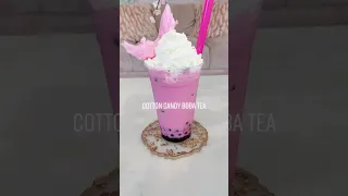 cotton candy boba tea