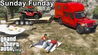 Camping In A Jeep Gladiator Camper & Polaris Offroading in GTA 5