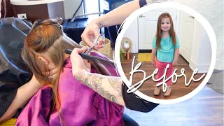 HER VERY FIRST HAIRCUT EVER! [at 3 years old]