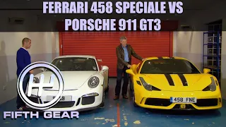 Tiff VS Chris Harris - Ferrari 458 Speciale & Porsche 911 GT3 | Fifth Gear