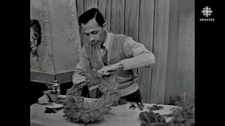 Fabriquer une couronne de Noël et un centre de table en 1957
