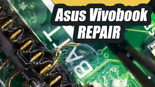 Asus VivoBook Laptop Ripped Battery Connector Repair - Restore torn traces.