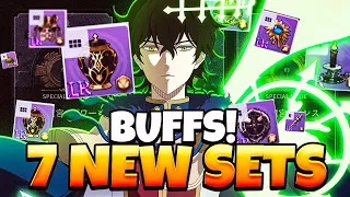 7 NEW *AMAZING* GEAR SETS IN BCM - WHO TO USE THEM ON? | Black Clover Mobile