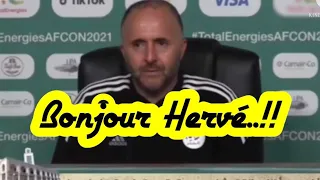 Le mépris et l’arrogance de belmadi vers un journaliste Algérien est la soumission pour un français