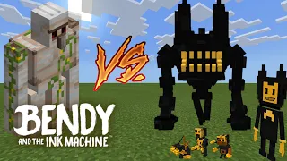 Bendy And The Ink Machine Addon BENDY VS IRON GOLEM in Minecraft PE