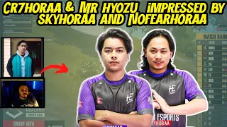 Cr7horaa & mr.hyozu impressed by skyhoraa and nofearhoraa performance in pmsl....