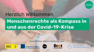 Livestream: Menschenrechte als Kompass in und aus der Covid-19-Pandemie