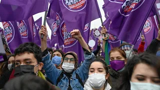 Women protest Erdogan’s withdrawal from Istanbul Convention on gender-based violence