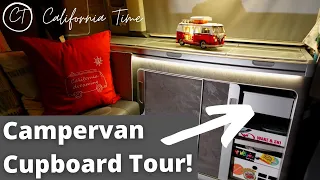 Campervan Cupboard Tour in our VW California Ocean 2021! Great Tips for Beginners!