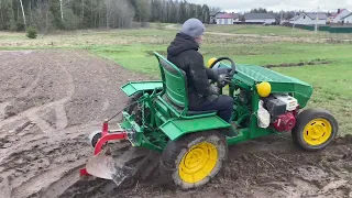 Плуг, минитрактор, система противоподруливания , всегда ровно идет , не виляет борозда