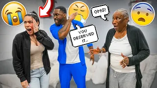 Acting Like My Fiance HIT Me To See His Mom's Reaction... *GONE WRONG*