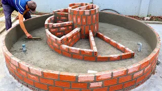 Make a Spiral Fish Tank from Brick and Cement