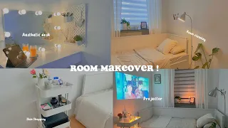 Room makeover Korean style and Pinterest inspired 🌷✨|cozy, minimalist aesthetic room