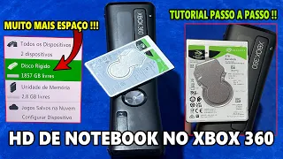 COMO COLOCAR HD 2.5 NOTEBOOK NO XBOX 360 - INTERNO OU CASE USB EXTERNA ( TUTORIAL COMPLETO ) 🤩🤩🤩