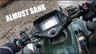 (ALMOST SANK) AOAA West side CASUAL TRAIL RIDE! (KINGQUAD, KODIAK AND KLX)