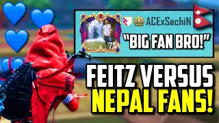 FEITZ VS NEPAL HIGH RANK FANS IN FINAL CIRCLE! | PUBG Mobile