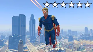 Capitão Pátria (Homelander) SOBREVIVE a 6 Estrelas no GTA 5 The BOYS